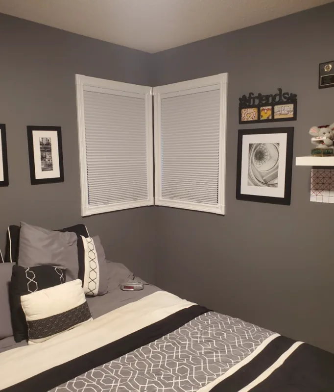 Sherwood Park — Cellular shades in bedroom